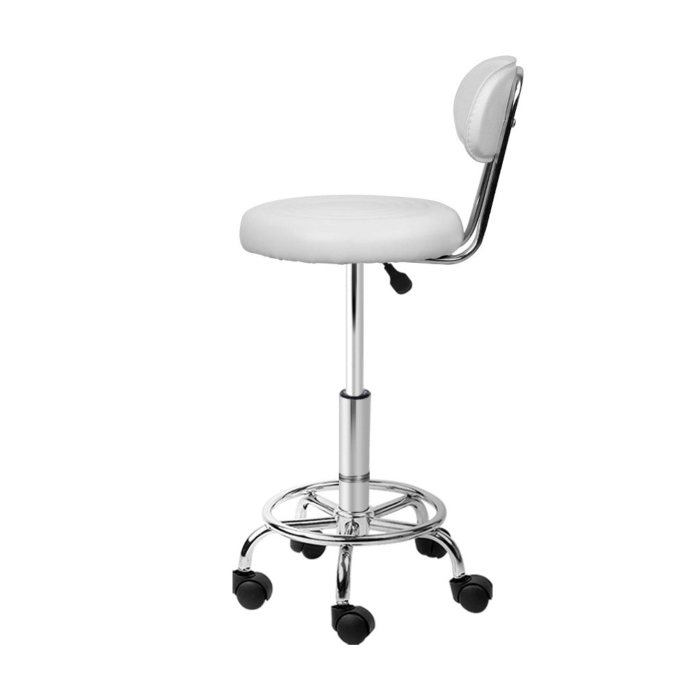 Artiss 2X Saddle Salon Stool Swivel Backrest Chair Barber Chair Hydraulic Lift