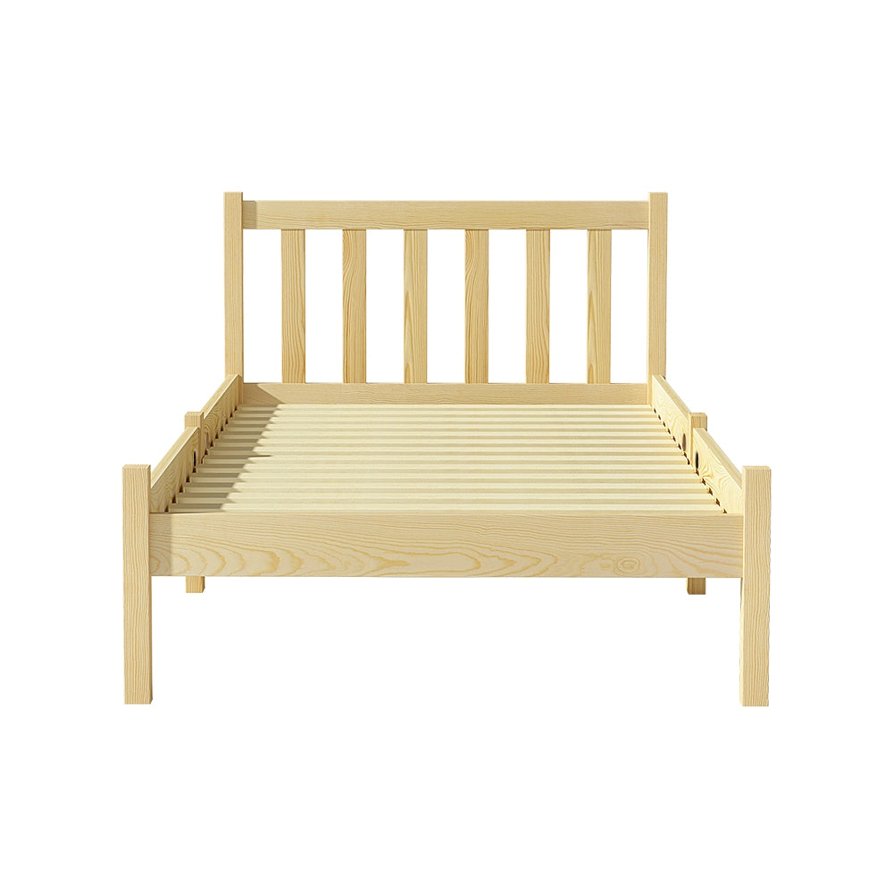 Artiss Bed Frame Single Size Wooden Oak SOFIE